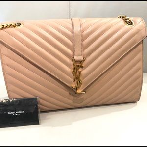 Yves Saint Laurent Large Grained Leather Bag